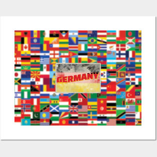 Germany Vintage style retro souvenir Posters and Art